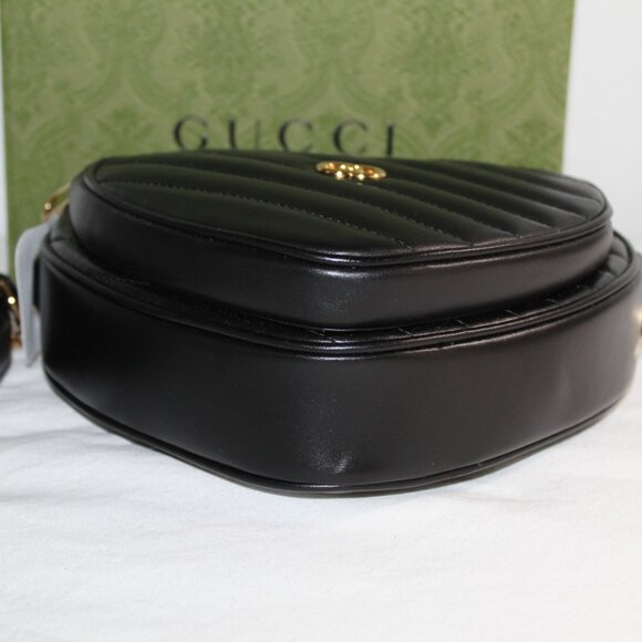 NWT Gucci Interlocking GG Leather Heart Diagonal Crossbody Shoulder Bag 751628 - Picture 6 of 10